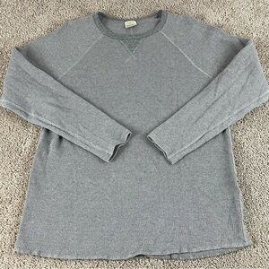 Vintage Baldwin Thermal Shirt Mens Medium Gray Waffle Knit Base Layer Work 0